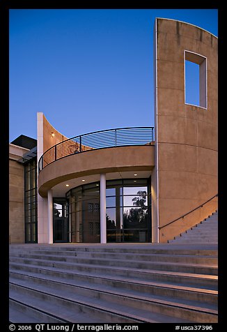 Cantor Center for Visual Arts at dusk. Stanford University, California, USA (color)