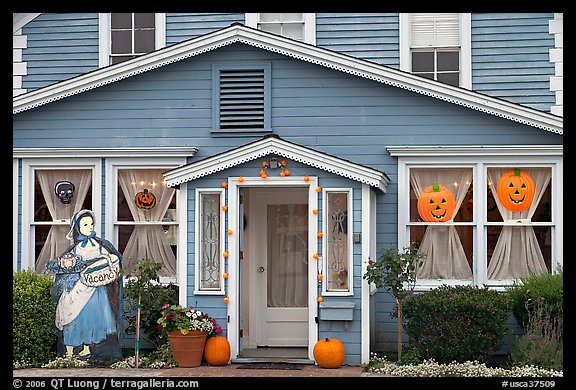 Zabella House, oldest in town. Half Moon Bay, California, USA (color)
