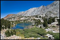 Lake and Inconsolable Range, John Muir Wilderness. California, USA ( color)