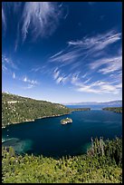 Emerald Bay and Lake Tahoe, Emerald Bay State Park, California. USA ( color)