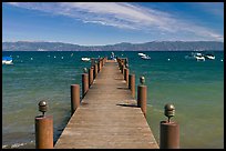 Wooden dock, West shore, Lake Tahoe, California. USA ( color)