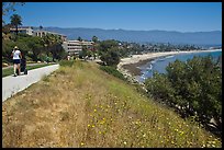 Coastal walkway and beach. Santa Barbara, California, USA (color)