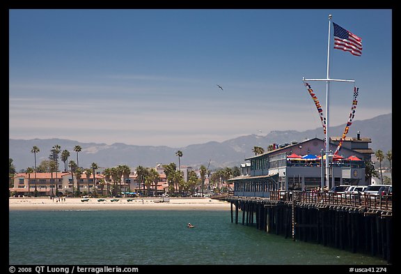 West Beach and Wharf. Santa Barbara, California, USA