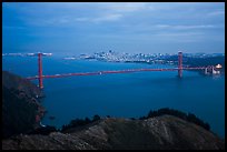 Golden Gate Bridge at dusk. San Francisco, California, USA ( color)