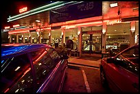 Cars and neon light of dinner at night. San Francisco, California, USA ( color)