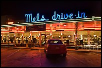 Mels drive-in dinner at night. San Francisco, California, USA ( color)