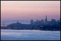 San Francisco skyline at dawn. San Francisco, California, USA (color)
