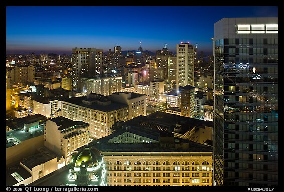 Cityscape at night. San Francisco, California, USA