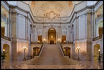 Inside San Francisco City Hall. San Francisco, California, USA ( color)