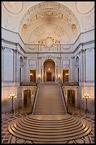 Rotunda of beaux-arts style City Hall. San Francisco, California, USA ( color)