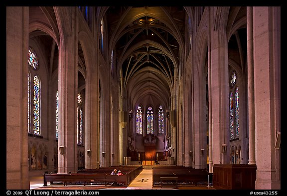 Grace Cathedral interior. San Francisco, California, USA (color)