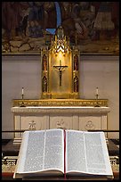 Bible and crucifix, Grace Cathedral. San Francisco, California, USA ( color)