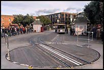 Turn table at cable car terminus. San Francisco, California, USA ( color)