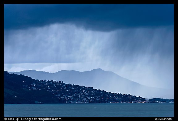 Storm clouds across the San Francisco Bay. SF Bay area, California, USA