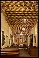 Interior of the Mission Dolores Chapel. San Francisco, California, USA (color)