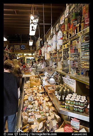 Inside Italian gourmet grocery store, Little Italy, North Beach. San Francisco, California, USA