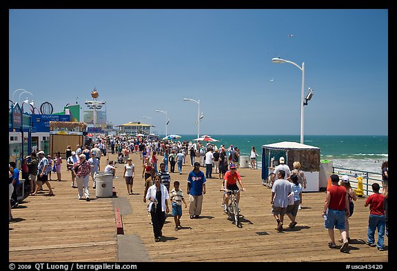 On the Santa Monica Pier. Santa Monica, Los Angeles, California, USA (color)