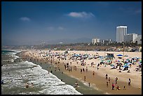 Santa Monica Beach in summer. Santa Monica, Los Angeles, California, USA ( color)