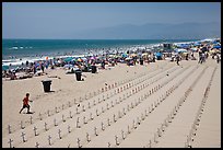 Anti-war memorial on Santa Monica beach. Santa Monica, Los Angeles, California, USA ( color)
