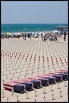 Iraq war memorial on the beach. Santa Monica, Los Angeles, California, USA ( color)