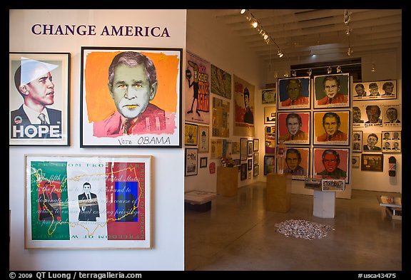 Political art, Bergamot Station. Santa Monica, Los Angeles, California, USA