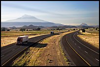 Highway 5 and Mount Shasta. California, USA (color)
