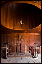 Inside chapel, Fort Ross Historical State Park. Sonoma Coast, California, USA
