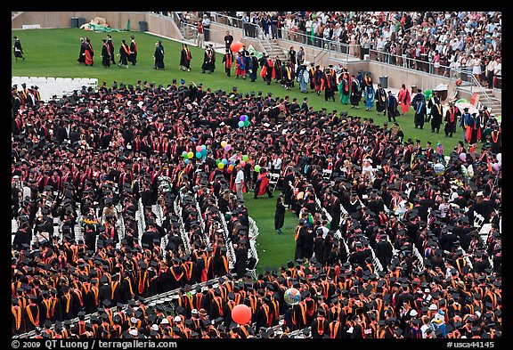 Graduation ceremony. Stanford University, California, USA (color)