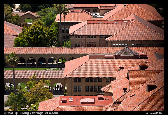 Mauresque architecture in Main Quad. Stanford University, California, USA (color)