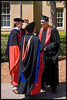 Academics in traditional dress. Stanford University, California, USA ( color)