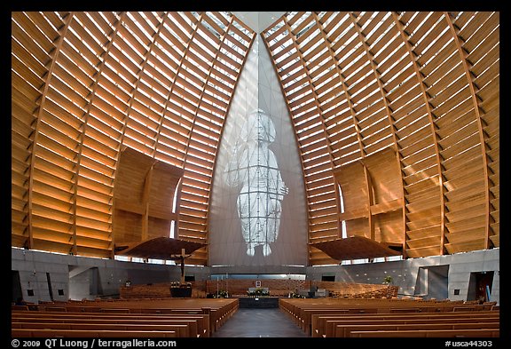 Inside of Cathedral of Christ the Light. Oakland, California, USA (color)