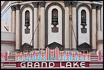 Detail of art deco facade, Grand Lake theater. Oakland, California, USA ( color)