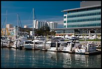 Marina and yachts, Jack London Square. Oakland, California, USA ( color)