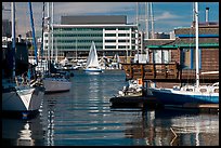 Yachts and houseboats, Alameda. Oakland, California, USA (color)