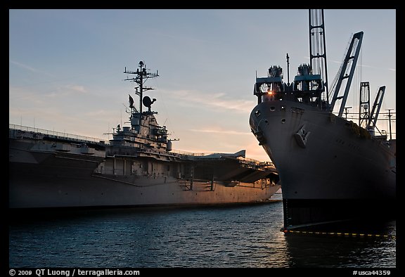 USS Hornet aircraft carrier. Alameda, California, USA (color)
