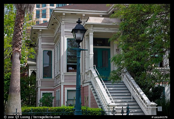 Historic house, Preservation Park. Oakland, California, USA (color)