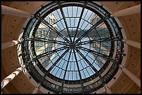 Looking up dome of atrium, Federal building. Oakland, California, USA ( color)