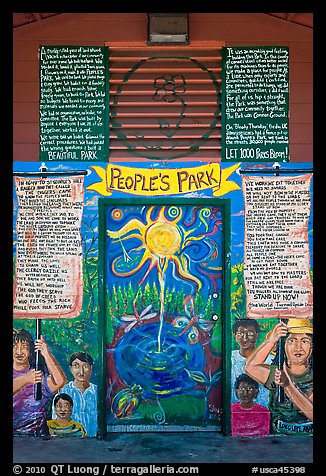 Peoples Park mural. Berkeley, California, USA (color)