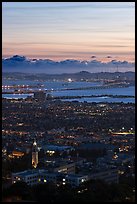 University of California and San Francisco Bay at sunset. Berkeley, California, USA ( color)