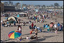 Beach scene in summer. Santa Cruz, California, USA ( color)