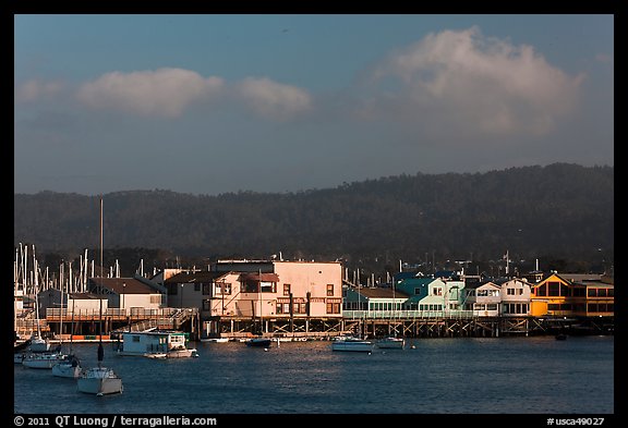 Fishermans wharf, Monterey harbor. Monterey, California, USA (color)
