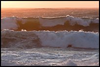 Big waves at sunset. Carmel-by-the-Sea, California, USA