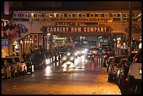 Cannery Row lights at night. Monterey, California, USA