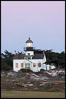 Point Pinos Lighthouse, dusk. Pacific Grove, California, USA ( color)