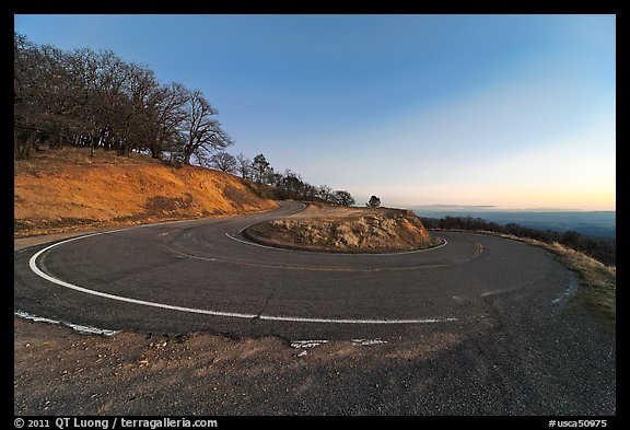Hairpin curve, Mt Hamilton road. San Jose, California, USA