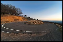Hairpin curve, Mt Hamilton road. San Jose, California, USA (color)