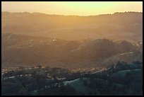 Hills below Mount Hamilton at sunset. San Jose, California, USA ( color)
