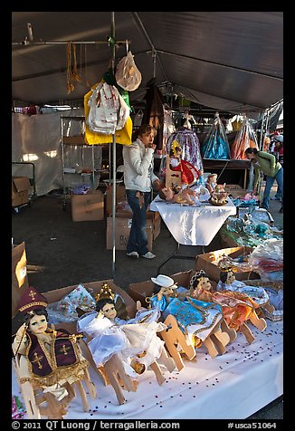 Mexican dolls, San Jose Flee Market. San Jose, California, USA