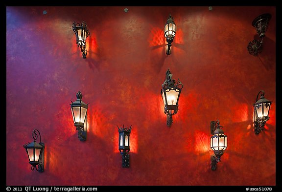 Lights. Santana Row, San Jose, California, USA (color)
