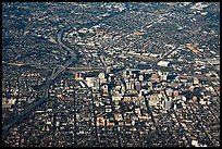 Aerial View of downtown and highways. San Jose, California, USA ( color)